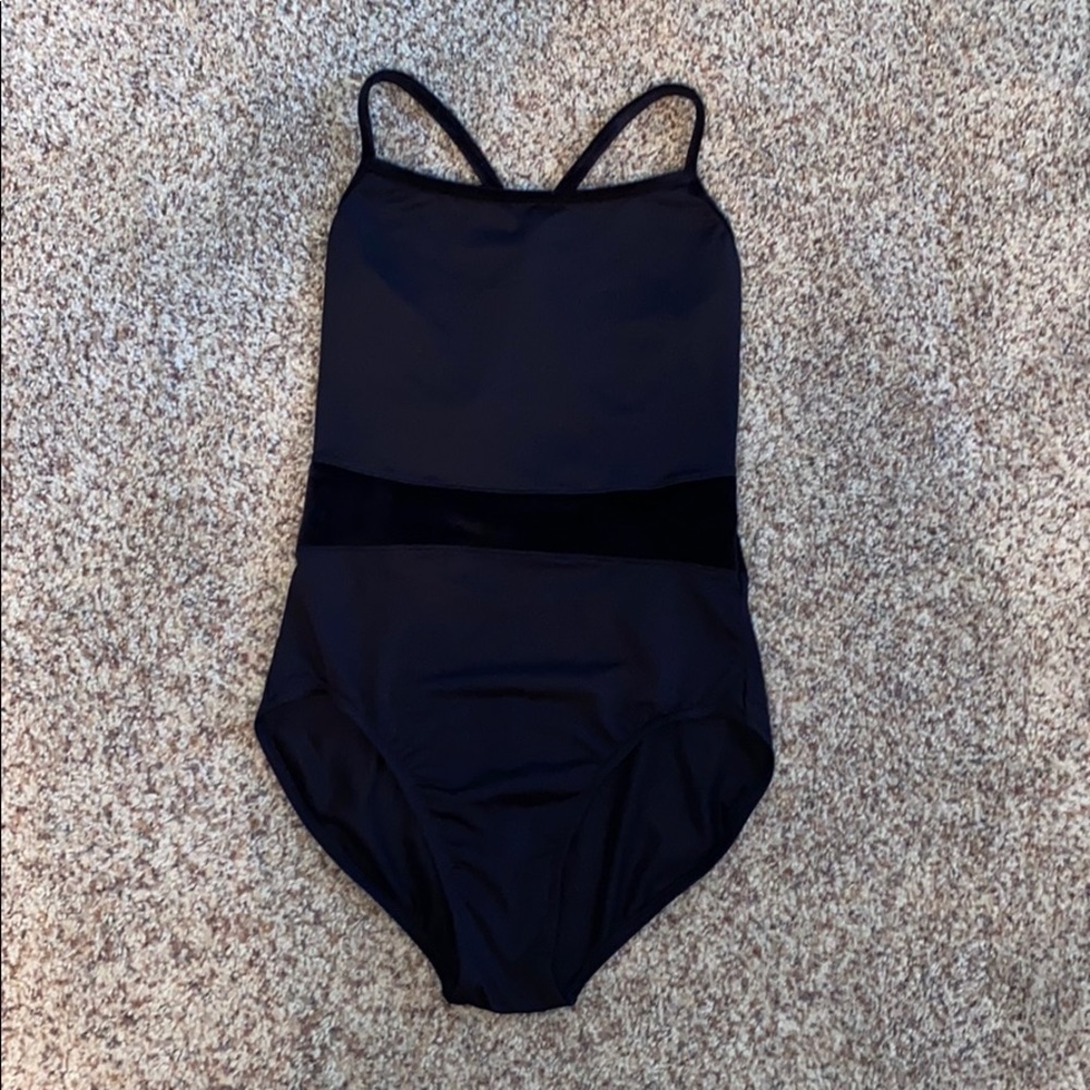 Mirella Velvet Crisscross Back Camisole Leotard